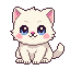 Branquinho, gatinho branco em pixel art